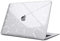 Fintie Hülle kompatibel mit MacBook Air 13 (2018-2020 Version) A2337(M1)/A2179/A1932, Ultradünne Hartschale Schutzhülle Snap Case, Blumen Weiß(Klar)