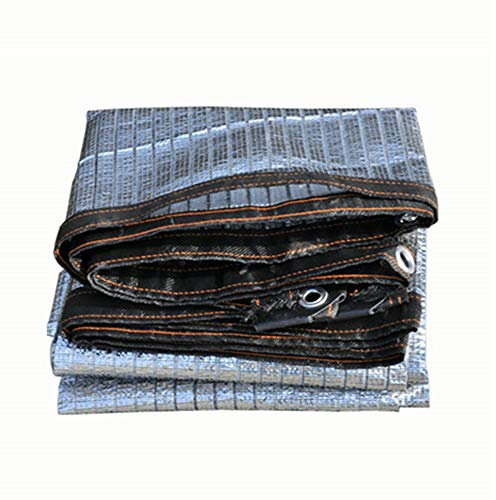 ZZHF Sunblock Shade Cloth Graues Spleiß-Sonnenschutz-Schatten-Netz, Schatten-isolierendes Aluminiumfolie-Sicherheitsfenster für Wintergarten-Balkon-Dach-Fensterbrett-Patio Im Freien Sonnenschutznetz