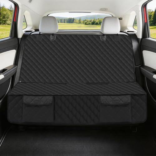 Bark Lover Deluxe More Durable Waterproof Backseat Protector, High Heat Resistant and Nonslip Back Seat Cover for Dogs Kids, Universal Size Fits Cars, Trucks, SUVs