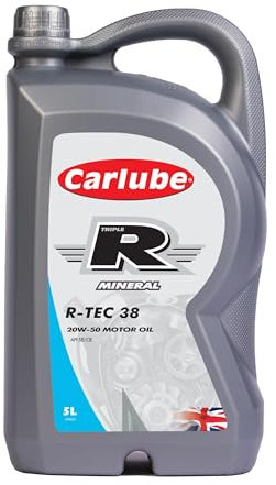 Carlube Triple R KCK005 R-TEC38 20W-50 Aceite de motor mineral, 5 L