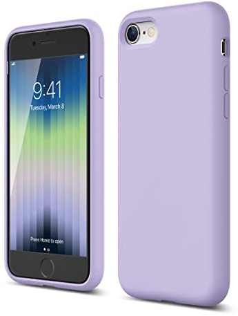 elago Silicone Liquido Custodia Cover Compatibile con iPhone SE 3 (2022) / SE 2 (2020) Compatibile con iPhone 8/7 – Protezione Full Body con Struttura a Tre Strati (Lavanda)