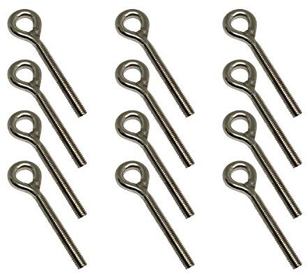 Perno de ojo M5 de 12 piezas hecho de inox 304 Perno de anillo resistente y resistente a la oxidación 59 mm de longitud para proyectos colgantes de jardín