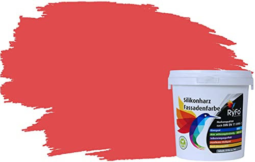 RyFo Colors Silikonharz Fassadenfarbe Lotuseffekt Trend Wassermelone 1l