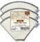 Clarkia 3 Piece Count Cotton Cone Coffee Filter Unbleached All-Natural, Reusable Filter Pour Over Dripper - Eco-Friendly Replacement for coffee filter papers