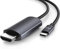 Primewire – Cavo da USB C a HDMI 4k 60Hz 2.0 Ultimo modello - 1 Metro Nero - compatibile con MacBook Pro 2020 2019 2018 2017, MacBook Air, iPad Pro, Surface Book 2, Galaxy S10 - OFFERTA LANCIO