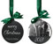 Foto Holzanhänger für Weihnachten - Christbaumkugel mit Foto & Wunschtext - Christbaumschmuck Holz schwarz - Geschenkanhänger und Weihnachtsanhänger Baumschmuck