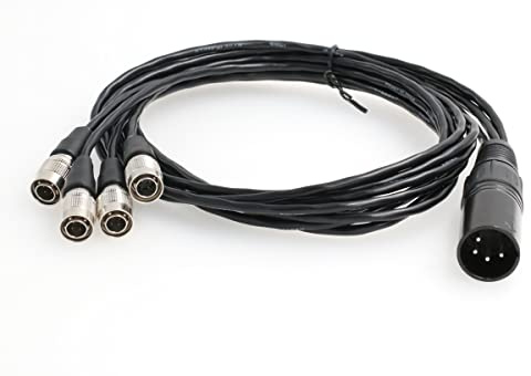 DRRI Sound Devices 688 664 Zoom F8 Power Supply Cable XLR 4 Pin to Hirose 4 Pin