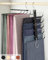 MORALVE Hosenbügel, platzsparend, aus europäischem Buchenholz, für Schals und Jeans, Schrank-Organizer und platzsparende Hosenablage, Leggings und Schalhalter mit 360° drehbarem Haken (1 Stück)
