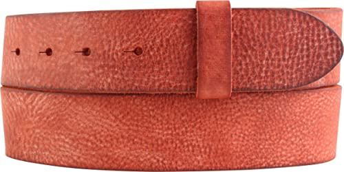 BELTINGER Wechselgürtel aus weichem Vollrindleder Used-Look ohne Schnalle 4 cm | Druckknopf-Gürtel für Damen Herren 40mm | Vintage-Look