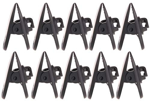 hero-s 10 Stück Kopfhörer-Nip-Klemmen, Halterung, Draht, Ansteckclips, drehbare Kunststoff-Kabel-Clips, Kopfhörer-Kabelhalterung, Kabel-Clips, Weiß