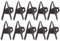 hero-s 10 Stück Kopfhörer-Nip-Klemmen, Halterung, Draht, Ansteckclips, drehbare Kunststoff-Kabel-Clips, Kopfhörer-Kabelhalterung, Kabel-Clips, Weiß