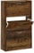 vidaXL Schuhschrank Schuhablage Schuhregal Schuhständer Schuhaufbewahrung Schuhkipper Schuhkommode Räuchereiche 63x24x103cm Holzwerkstoff