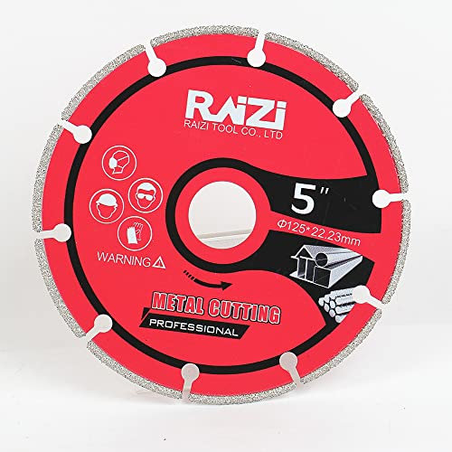 Raizi Professionelle Diamant-Metall-Trennscheibe für Stahl, Gusseisen, Bewehrungsstahl, 125 mm