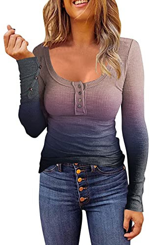 Basic Langarmshirt mit Rollkragen Thermounterwäsche Oberteil Damen Innenfleece Thermo Unterhemd Shirt Einfarbig T-Shirts Weich Stretch Gerippt Slim Fit Dünn Pulli warme Unterwäsche lang