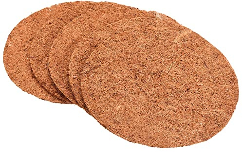PATIKIL Lot de 5 tapis ronds de paillis en fibre de coco de 30,5 cm pour plantes en pot d'intérieur ou d'extérieur