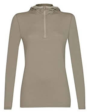 Dilling Kapuzenshirt aus Merinowolle für Damen Seenebel 38