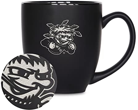 Rico Industries NCAA Morehead State Eagles Main 425 ml Lasergravur matt schwarz Keramik Bistro Tasse – für heiße oder kalte Getränke