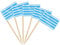 AhfuLife 100/200 Stück Bayern Oktoberfest Zahnstocher Flaggen für Bayerisches Oktoberfest Deko Sandwich Cupcake Toppers Cocktail Obst Geschirr Party Supplies Pub Decor(200 Stück)
