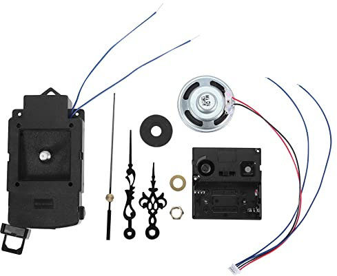 IMCCZONY Quartz Pendulum Clock Movement With Black Hands,with Music Box Speaker,Battery Operated,Melody Mechanism for DIY Clock