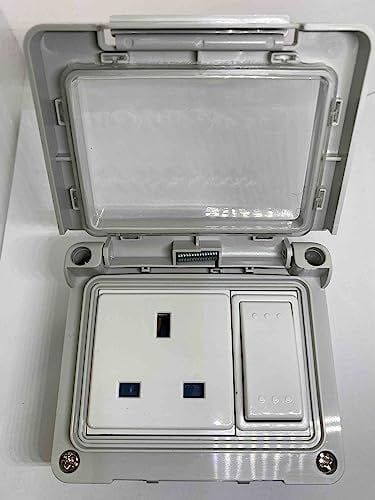 A5 White Plastic Waterproof Outdoor Single Socket 1 Gang IP55