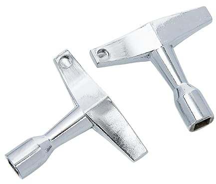 CORHAD 2pcs Drum Tuning Key Drum Set Adjustment Wrench Chuck Silver Drum Tuning Tool