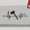 Herzschlag Axt Aufkleber Feuerwehr Sticker Hilfe Holz Auto Bike Decal Vinyl Beil Aufkleber Größe: 14x5cm (M) | Farbe: 70-schwarz | Feuerwehr Sticker Kleber Deko Tuning Auto-Folie