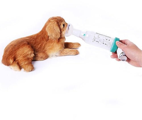 Sala De Aerosoles Para Mascotas Inhalador Para Mascotas Junta Para El Asma Perro Y Gato Con Máscara De Silicona Inhalador De Dosis Medidas Para Perros Y Gatos Suministros Hospitalarios Para Mascotas