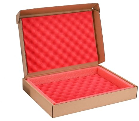 Laptop-Versandbox, sicherer Versandkarton aus Kraftpapier, mit Schutzschaum, ohne verfügbaren Platz für Ladegeräte oder Kabel, passend für Laptop-Bildschirmgrößen bis 44,6 cm (17,6 Zoll)