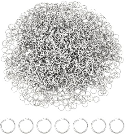 UNICRAFTALE 1000 Stück Biegeringe 5 mm Reparatur Offene Ringe Springen Runde Biegeringe Offnen Schmuckherstellung Ringe Metall Kettenringe Für DIY Armband Ohrring Halsketten