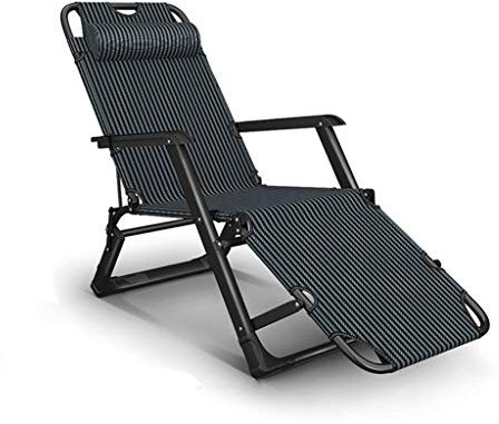 Gartenmöbel-Sets, Camping-Gartenstühle, zusammenklappbarer Schwerkraft-Liegestuhl, Liegestuhl, wasserdichte Chaiselongue aus Metall für das Büro im Freien, schöne Landschaft