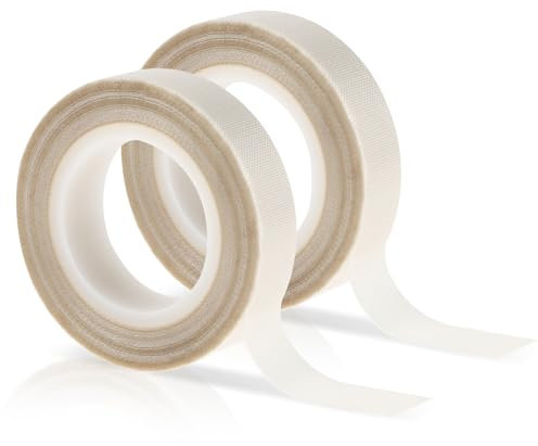 Lusofie 2 Pezzi di Nastro in Teflon 13 mm x 10 m Nastro Adesivo Resistente al Calore per Macchine Sottovuoto Resistente al Calore per Sigillare Macchine Sottovuoto per Uso Industriale (Bianco)