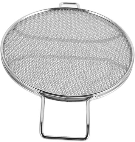 COLLBATH Schermata Iniziale della Macchina per Barbecue Paraspruzzi di Grasso Protezione dagli Schizzi di Grasso Copertura Anti Spruzzi D'olio Schermo Splatter Acciaio Inossidabile Silver