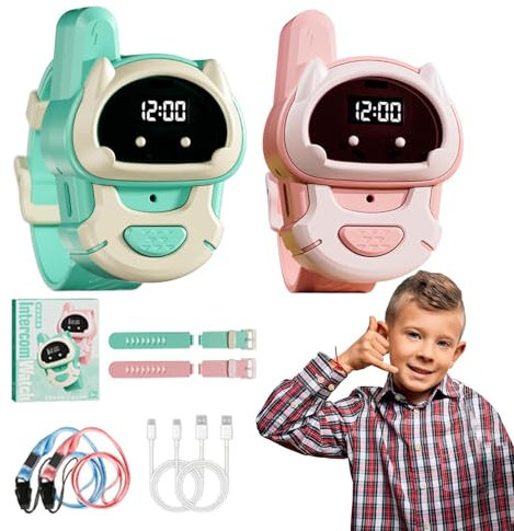 Mihauuke Walkie-Talkies für Kinder,Kinder-Walkie-Talkies - Interphone-Spielzeug für Kinder - Outdoor-Spielspielzeug, Zwei-Wege-Radio, Walky-Talky-Uhren für Kinder im Alter von 3–5 Jahren