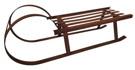 Bornhöft Schlitten 80cm Metall Rost Gartendeko Edelrost rostige Gartendekoration Weihnachten rostige Deko Winter Dekoration