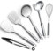 ReaNea Stainless Steel Cooking Utensils Set 6 Pieces, Kitchen Tools Set Include Metal Spatula Set, Skimmer, Ladle, Tong, Whisk, Kitchen Gadgets Essentials New Home Must Have