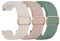 Mugust 3Piezas Correas 20mm para Amazfit Bip 3/Bip 3 Pro/Bip S/Bip S Lite/Bip Lite/Bip U pro Mujer Hombre,Nylon Elástico Pulseras para Amazfit GTS/GTS 2(2Mini)/GTS 3/GTS 4(20mm,Starlight/Verde/Rosa)