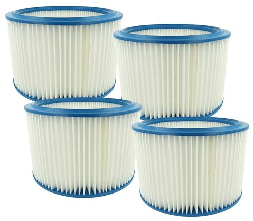 vhbw 4x Filterelement kompatibel mit Hilti VCU 40 L Nass-/Trockensauger - Feinstaubfilter