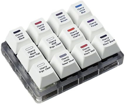 Wrtysully Campione Tastiera Meccanica 12 Cherry MX2A Key Switch Tester Sampler Switch Testing Tool per Tastiera Meccanica