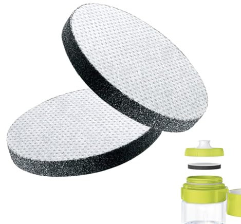YAYNO 2 Stück Wasserfilter MicroDisc für Brita Fill und Go Wasserfilterflaschen Karaffen Wasserfilter Kartusche Reduzieren Chlor Mikropartikel und Andere Verunreinigungen Wasserfilter Filterkartuschen
