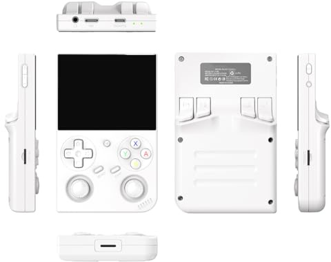 RG 35XXPro Console de jeu portable rétro, console de jeu verticale de 8,9 cm pour adultes et adolescents (64 g/blanc)
