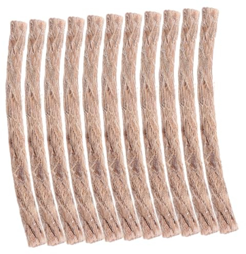 JOINPAYA 10 Stück Jumbo Anzündseile mit Bienenwachs Beschichtet Langlebige Feueranzünder für Camping Wandern und Outdoor Leicht Entflammbar Kompakt für Rucksacktouren und Lagerfeuer