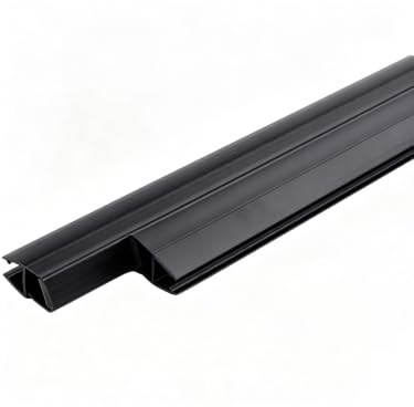 8-10mm/0.31~0.39in Black Magnetic Shower Door Seals, Pair for Quadrant
