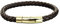 Paula & Fritz® Kordelarmband Leder braun geflochten Verschluss Edelstahl Silber, roségold, gelbgold Pärchen-Armband Freundschaft-sarmband Wickel-Armband SBL-0102G_085