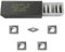 Hartmetall-Wendeplatten-Messer für Spiralköpfe, 10er Pack (14mm LängeX14mm Breite X2.0mm Dicke-30 *)
