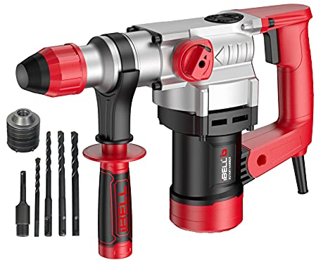 IBELL Rotary Hammer Core Drill RH28-101, 1000W, Copper Armature,750RPM, SDS Plus Chuck 26mm, Impact Energy 5J, Impact Rate 4000/min