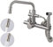 grifo cocina pared Grifo de cocina Grifo de agua fría y caliente de pared Grifo de 360 ​​° con pistola rociadora Fregadero de acero inoxidable 304 multifunción cepillado-re