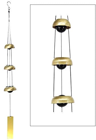 YeBon Feng Shui Windspiel, Kupfer, zum Aufhängen, Dekoration, Garten, Fenster, Dekoration, ideal als hochwertiges Geschenk (Gold)