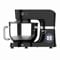 Küchenmaschine 1500W Knetmaschine mit 6,2L Edelstahlschüssel, 6 Geschwindigkeiten, Rührmaschine mit Mixer, Knethaken, Schneebesen, Spritzschutz und Teigschaber, Schwarz