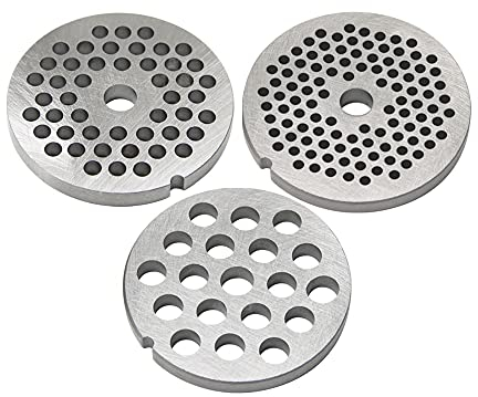 #8 62mm Fleischwolf Grillscheibe Befestigung Edelstahl Gitter Fleischwolf Plattenteile für Bosch MFW66020 67440 68640 68660 (Size : 1 x 3 4.8 8mm Set)