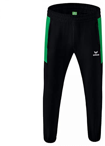 Erima Unisex Kinder Team Basic Präsentationshose (1102238), schwarz/smaragd, 128